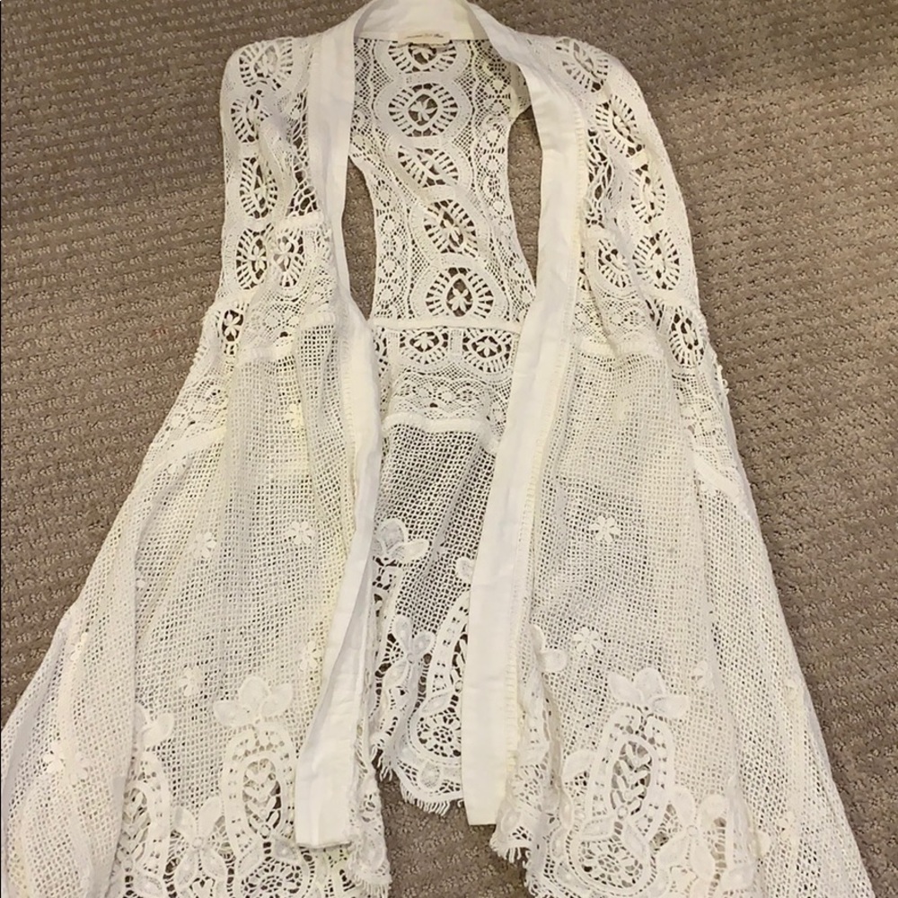 Meadow Rue White Lace Cardigan